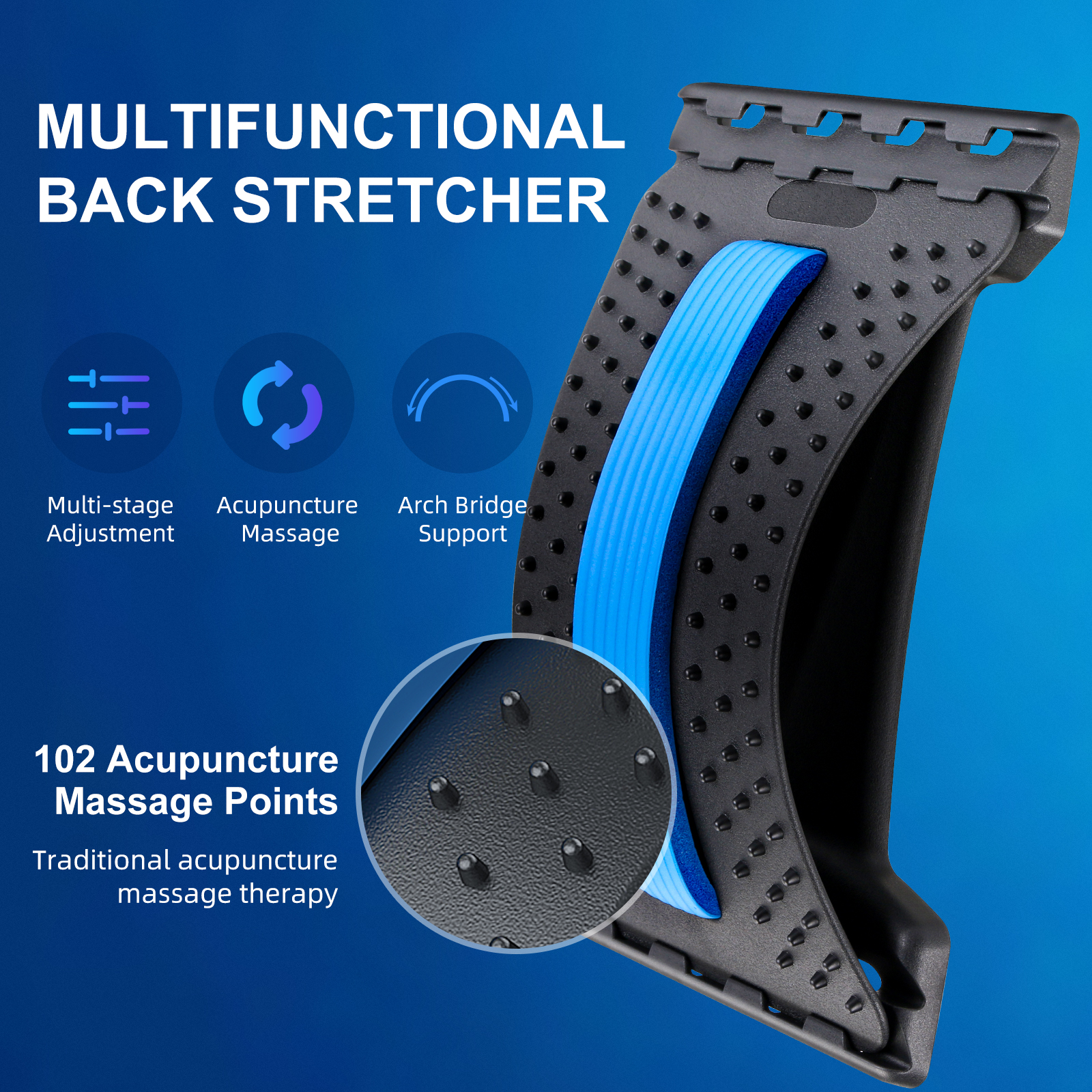 Back Stretcher Therapy Board Arch Support Lightweight Lumbar Back